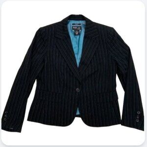 Style & Co. Black Stretch Pinstripe Career Blazer, 10P